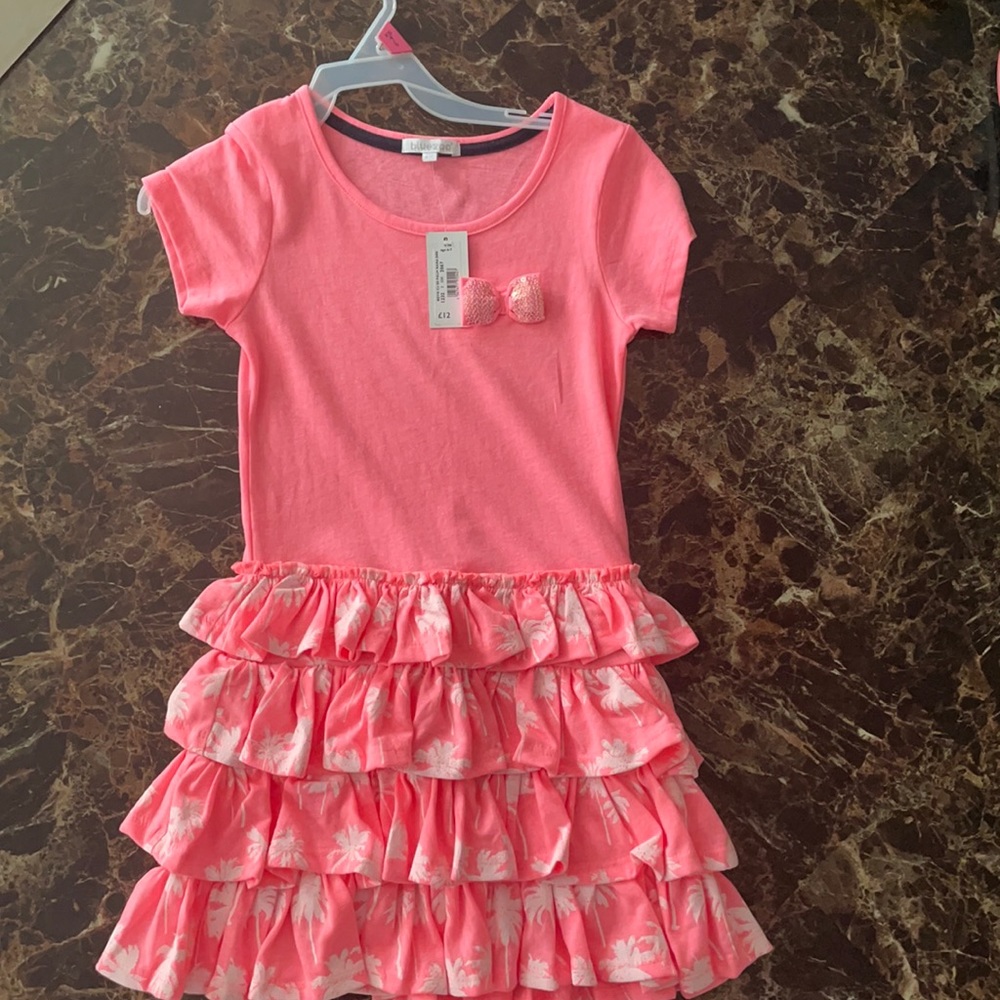 bluezoo little girls pink pleated party dress